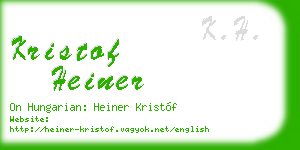 kristof heiner business card